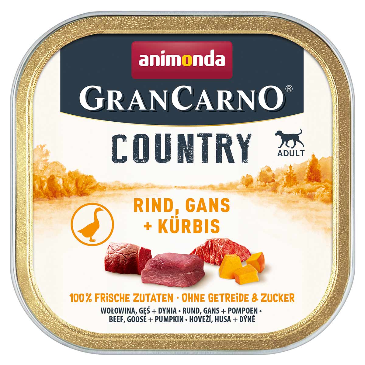 Levně animonda GranCarno Country Adult hovězí a husa s dýní 22 × 150 g