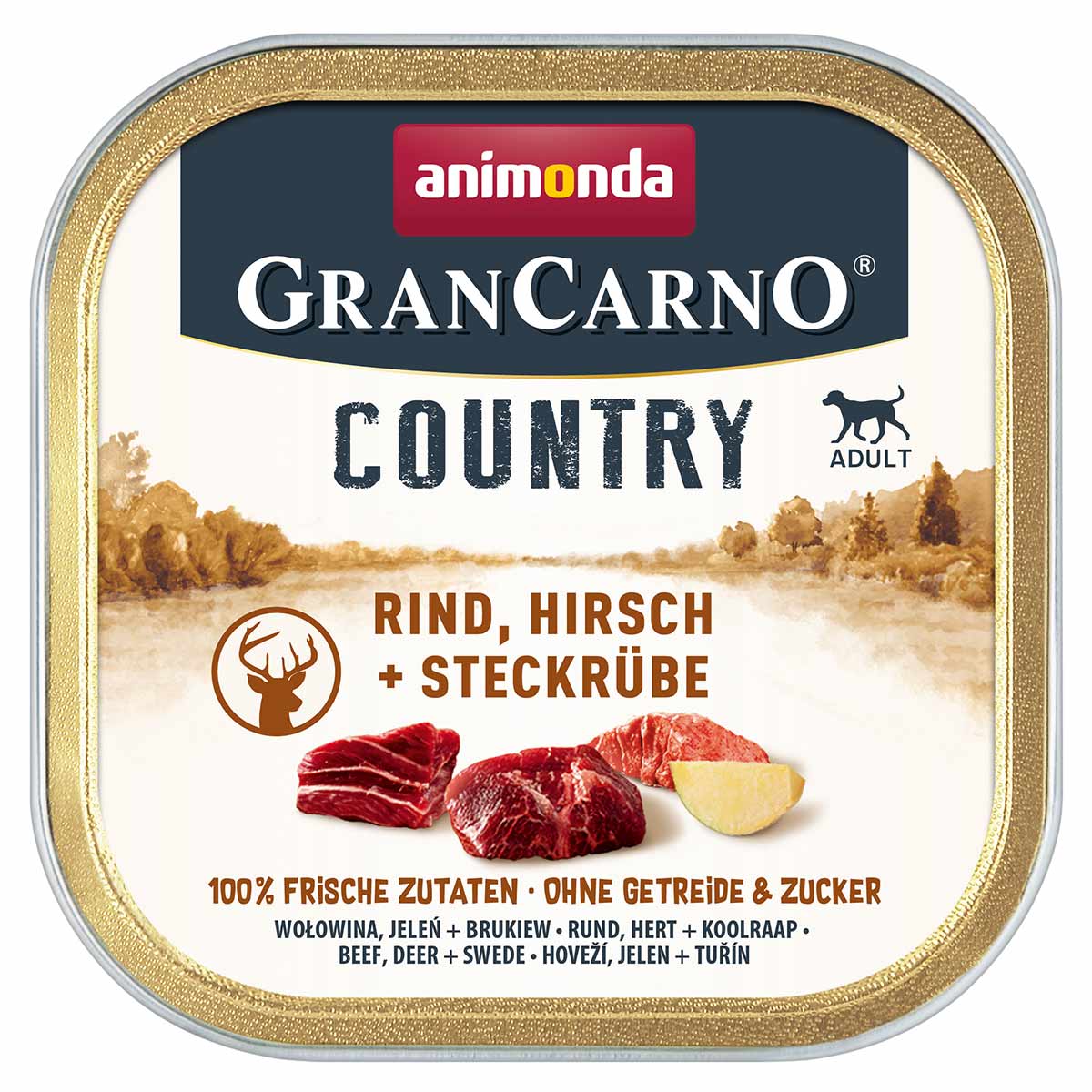 animonda GranCarno Country hovězí a jelení maso s tuřínem 22 × 150 g