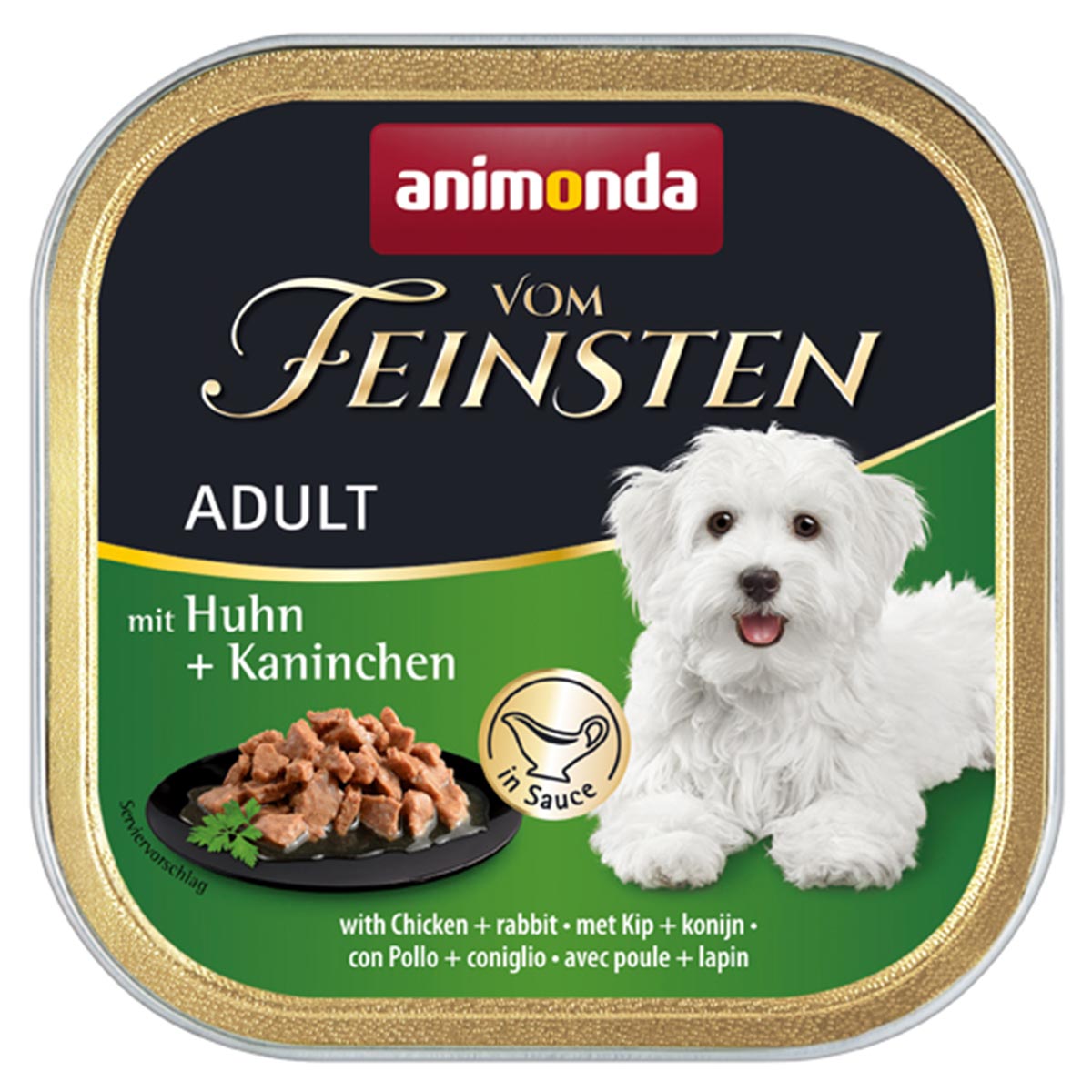 animonda vom Feinsten Adult kuřecí a králičí maso v omáčce 22 × 150 g