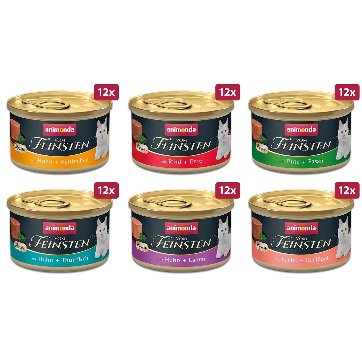 Levně Animonda Vom Feinsten Adult Mousse různé druhy 72x85g