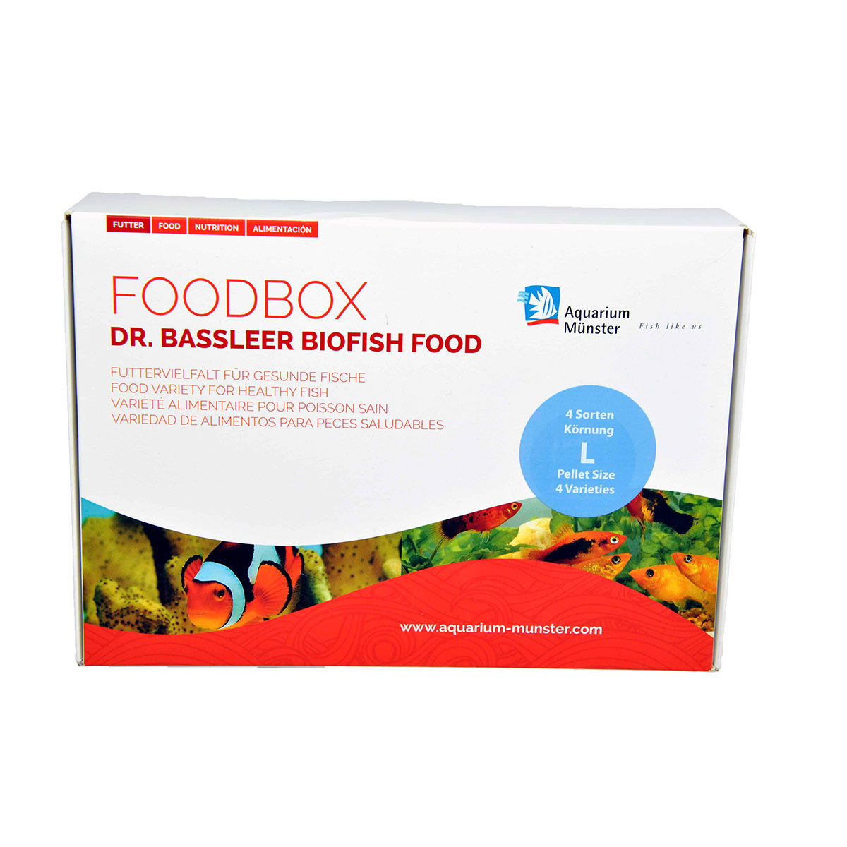 Levně Aquarium Münster DR. BASSLEER BIOFISH FOODBOX L 4 × 60 g