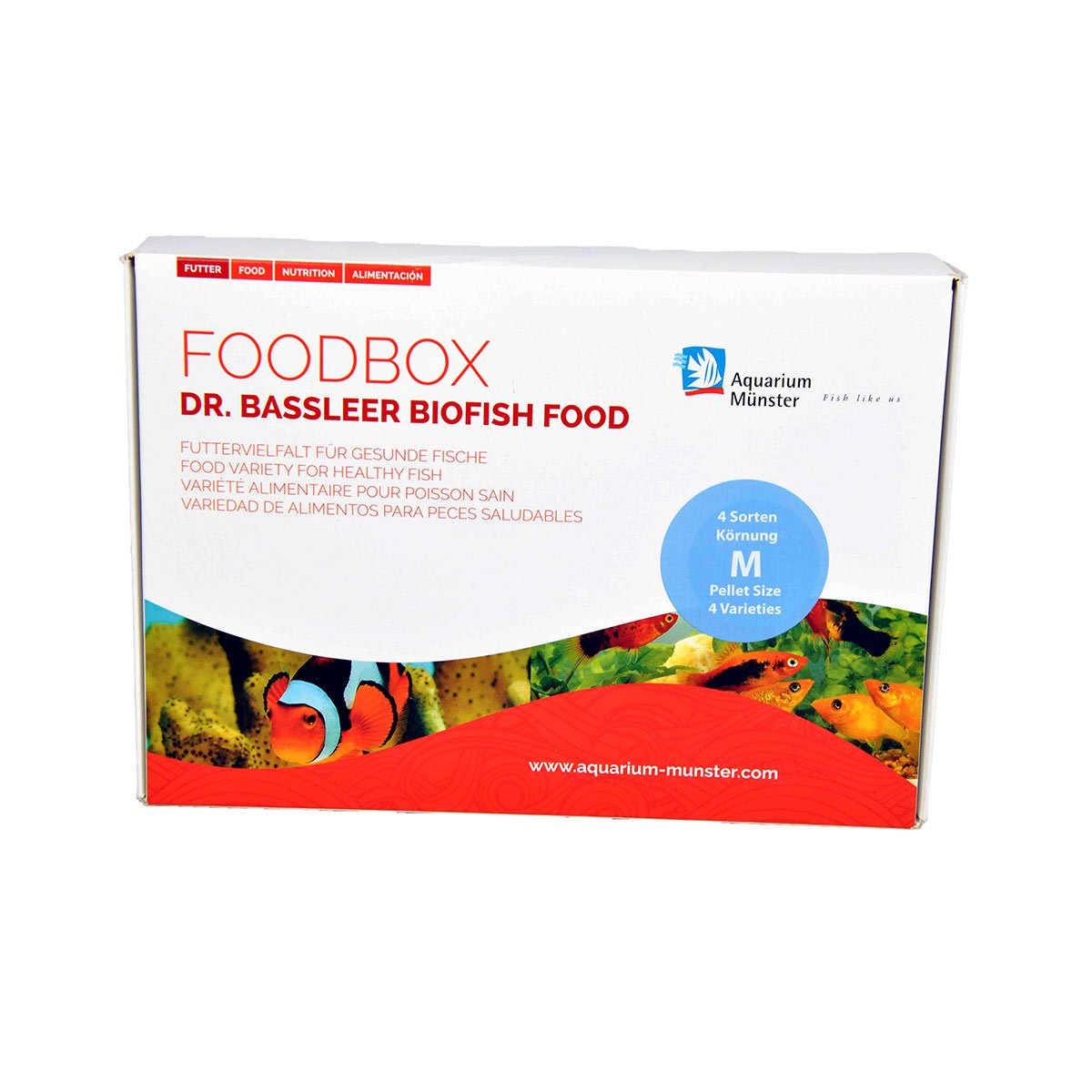 Aquarium Münster DR. BASSLEER BIOFISH FOODBOX M 4 × 60 g