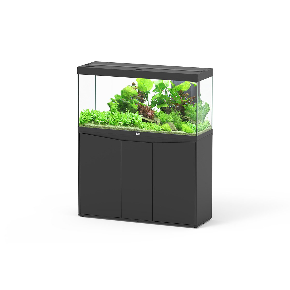 Aquatlantis Aquariumkombination Splendid 240l – 120×40 cm Piano Schwarz
