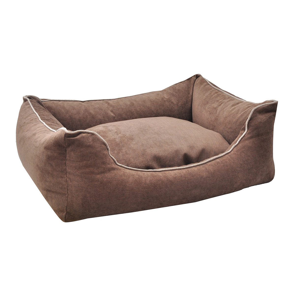 Levně Aumüller pelíšek pro psy Sofa Ortho Line hnědý 100 × 80 × 30 cm