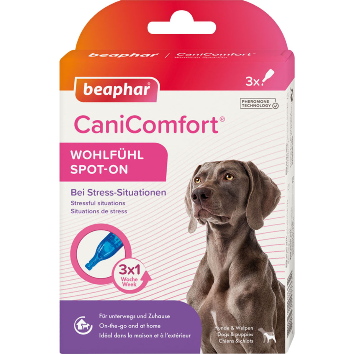 Levně beaphar CaniComfort® uklidňující spot on, 3× 1 ml