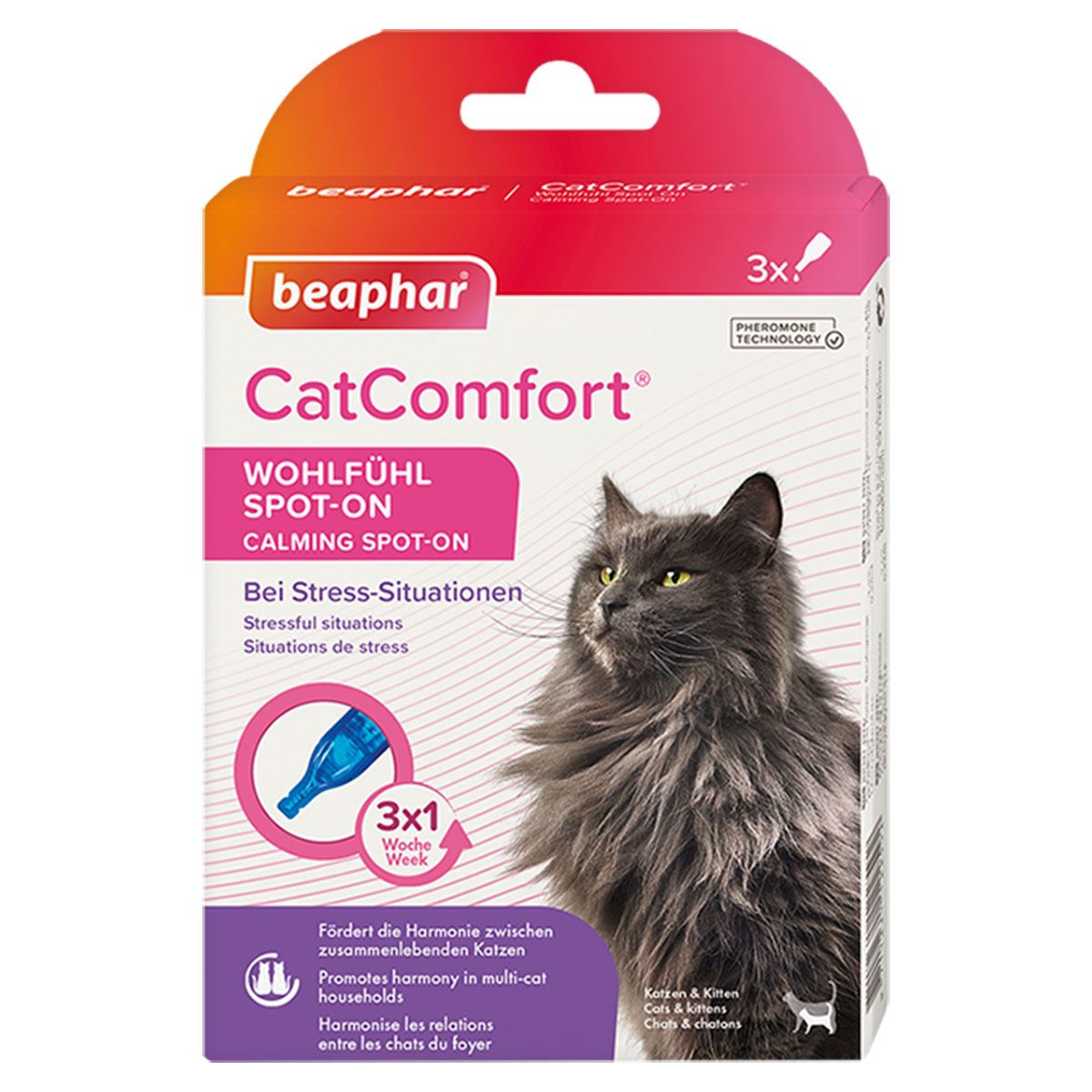 Levně beaphar CatComfort® uklidňující spot on, 3× 0,55 ml