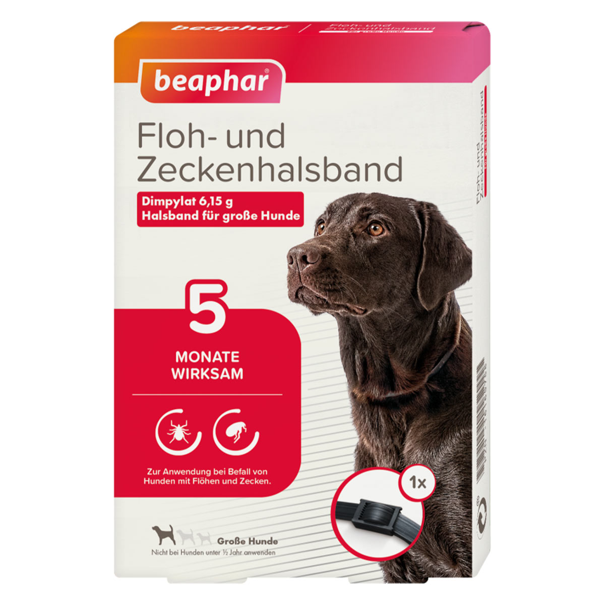 beaphar Floh- und Zeckenhalsband für Hunde 65 cm