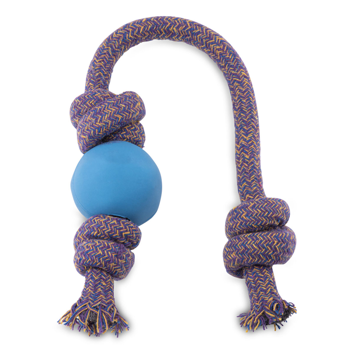 Beco Hundeball Beco Ball mit Seil Blau Klein