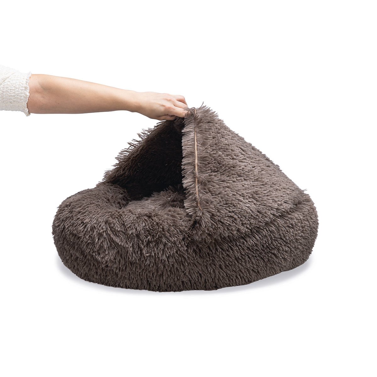 Beeztees Yala Hundebett Braun Plüsch Ø 60 cm | Rückläufer