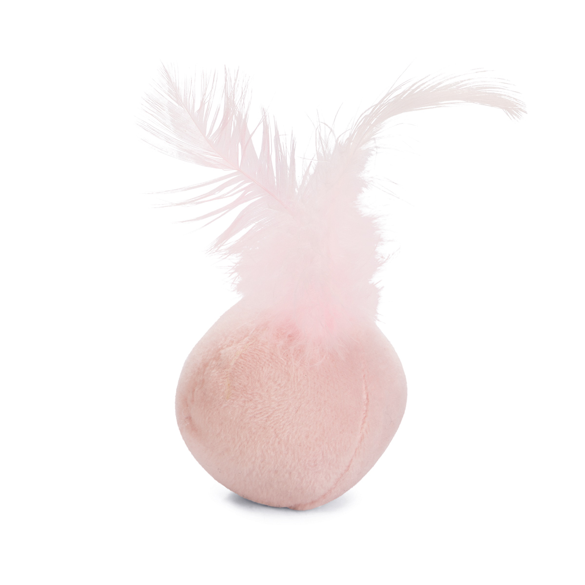 Beeztees Kitten Plüsch Ball mit Feder Pink