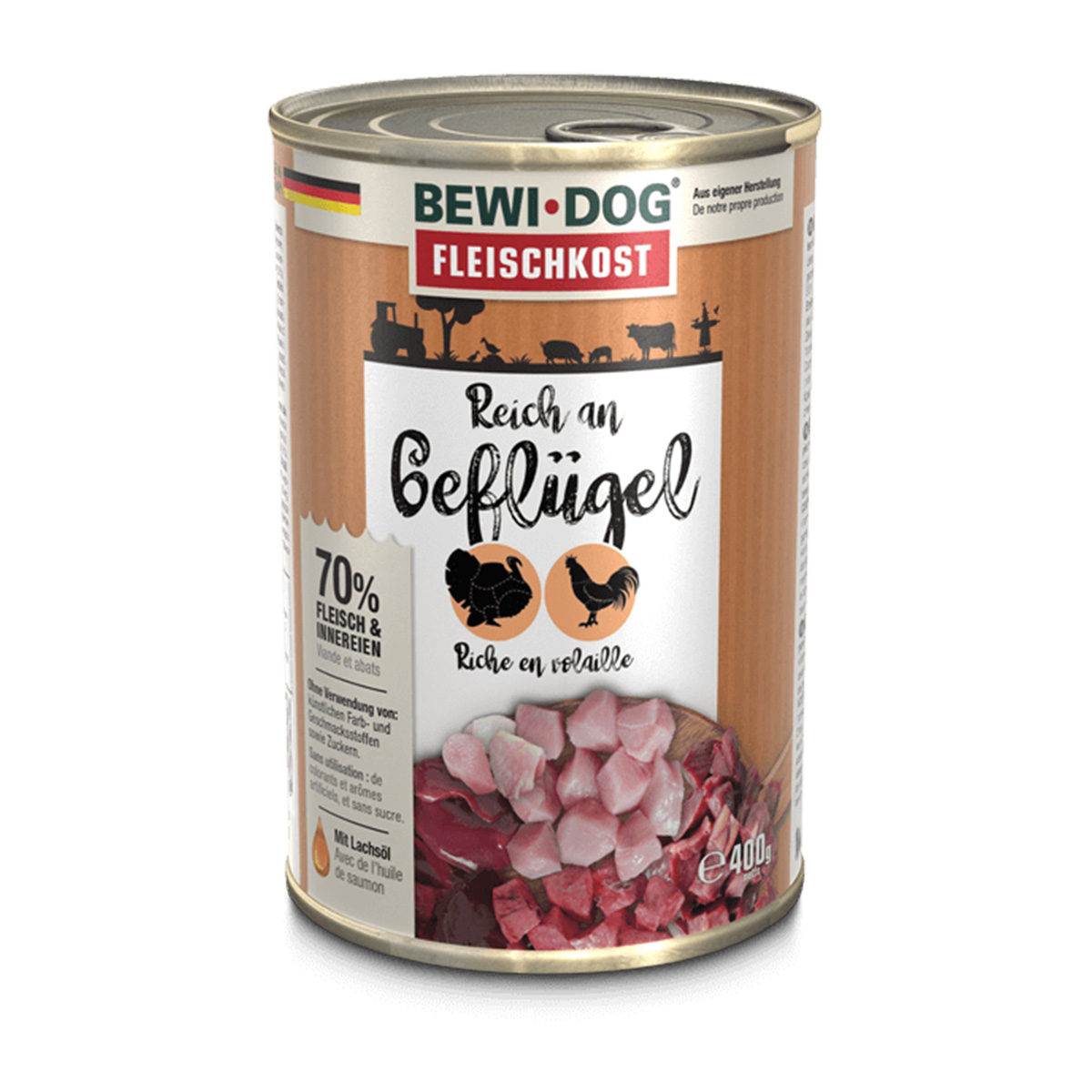 Bewi Dog – masitá strava s vysokým obsahem drůbeže 6 × 400 g