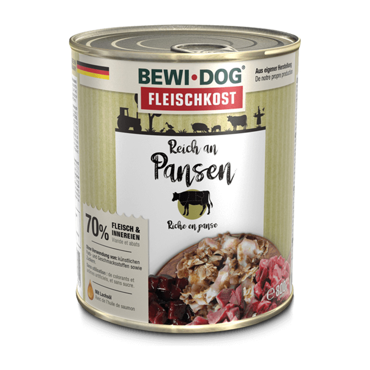 Levně Bewi Dog – masitá strava pro psy s vysokým obsahem drštěk 6 × 800 g