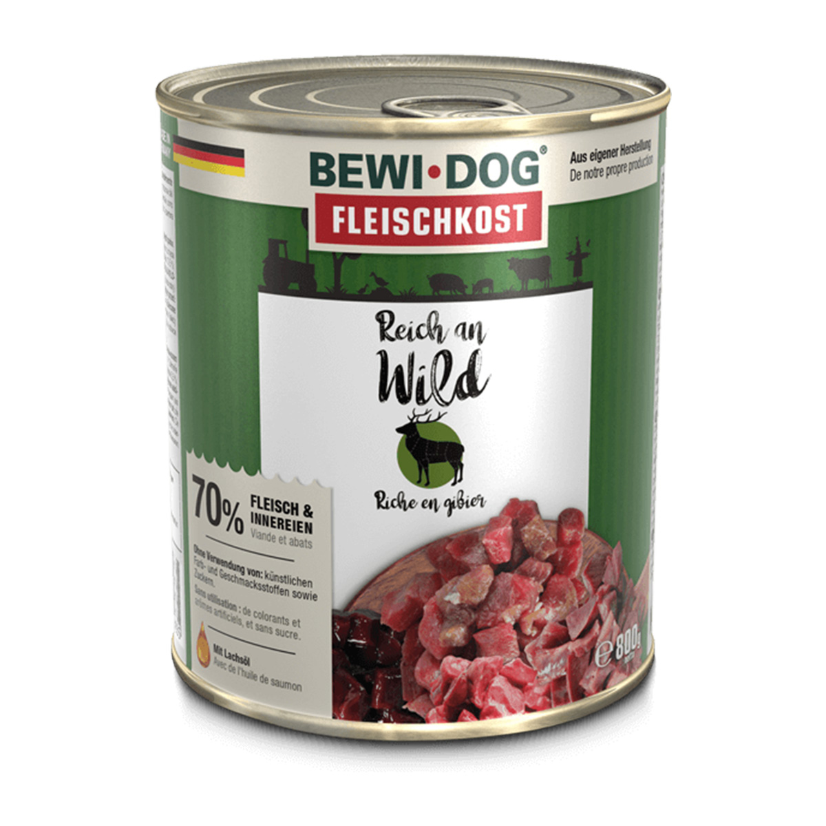 Levně Bewi Dog – masitá strava pro psy s vysokým obsahem zvěřiny 6 × 800 g