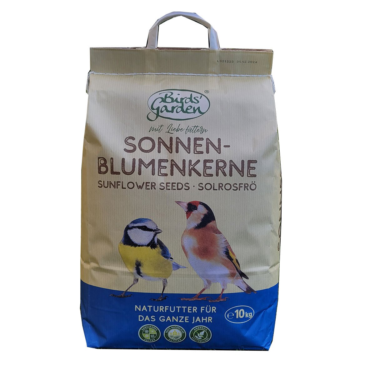 Levně Birds Garden slunečnicová semínka, 10 kg