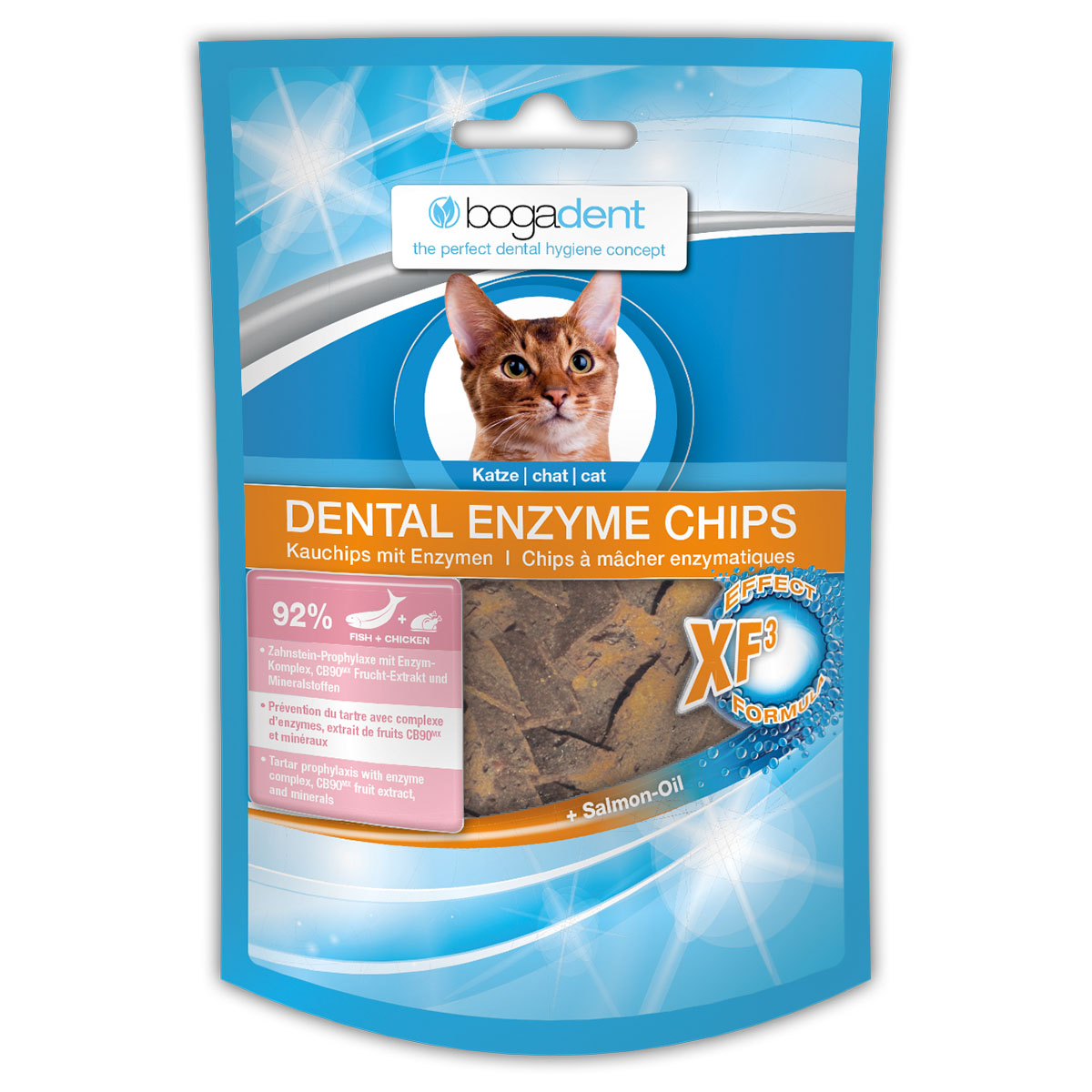 bogadent DENTAL ENZYME CHIPS FISH pro kočky 50 g