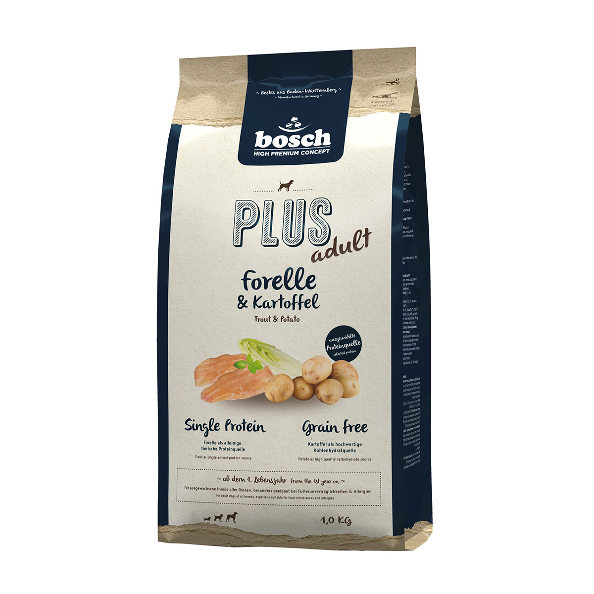 Bosch PLUS pstruh a brambory 2 × 12,5 kg