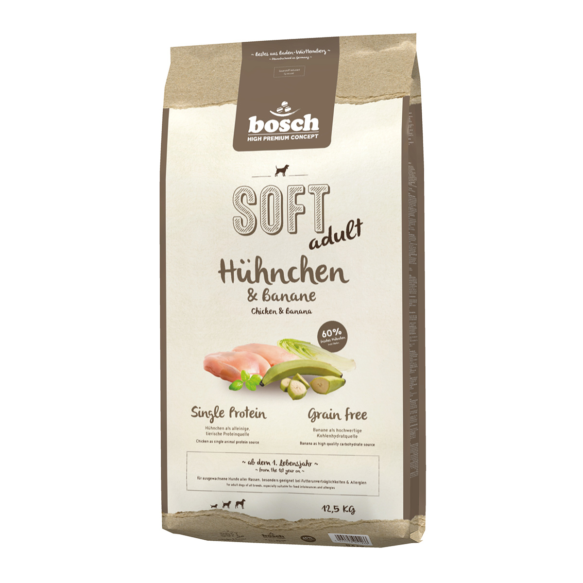 Levně Bosch SOFT s kuřecím masem a banánem 2 × 12,5 kg