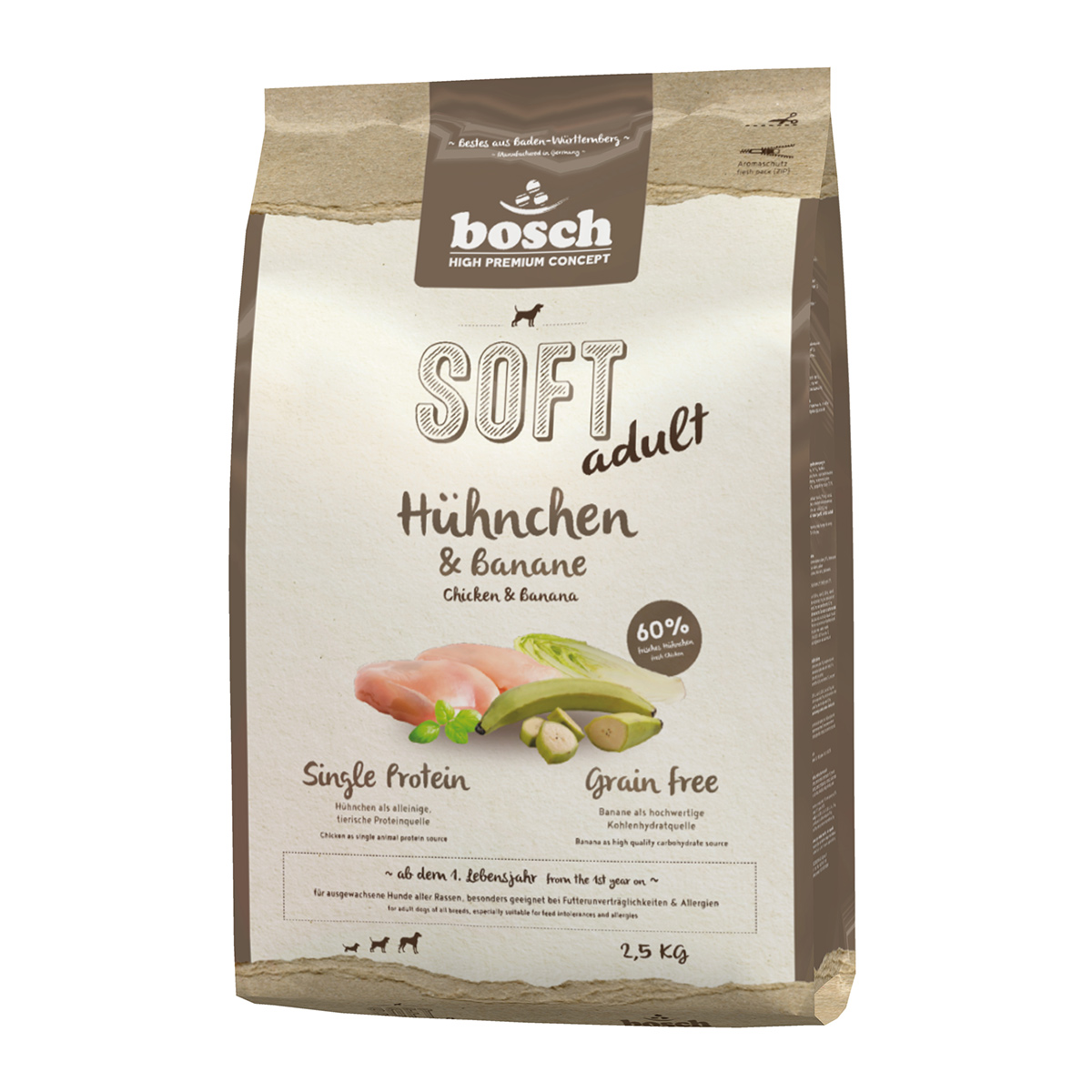 Levně Bosch SOFT s kuřecím masem a banánem 2,5 kg