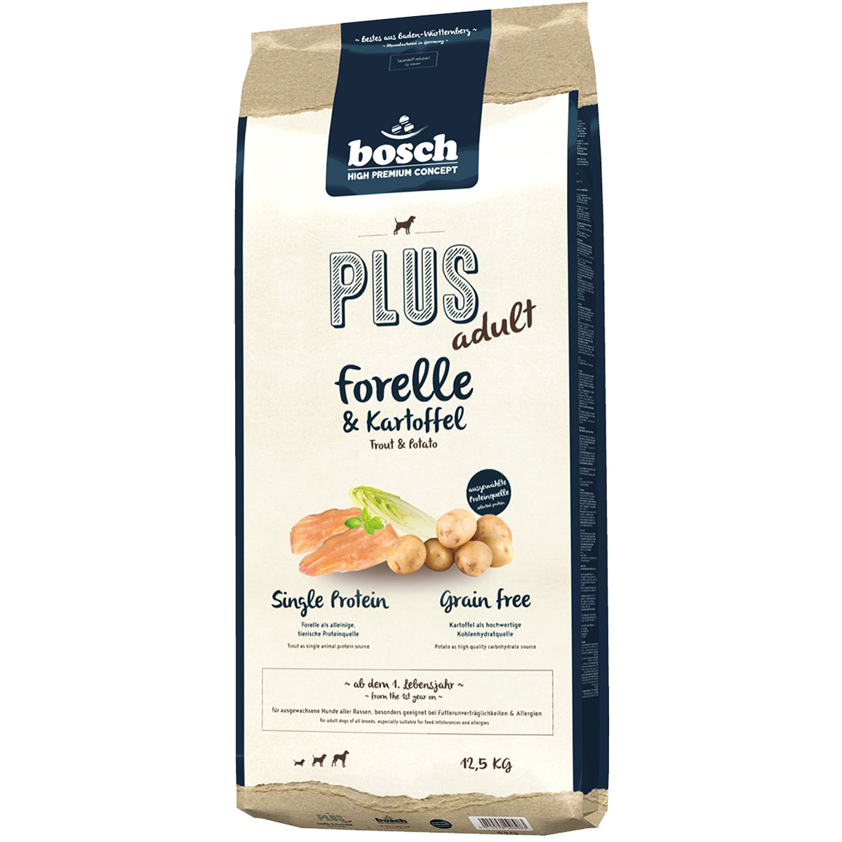 Levně Bosch PLUS pstruh a brambory 12,5 kg