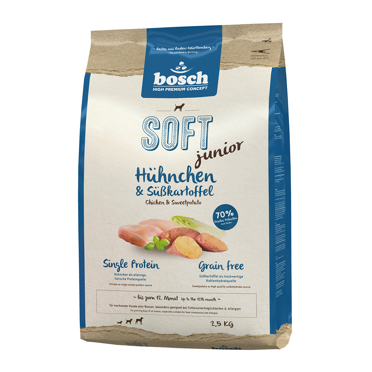 Levně Bosch HPC Soft Junior s kuřecím masem a sladkými bramborami 2,5 kg