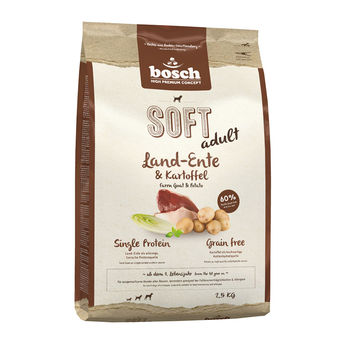 Levně Bosch SOFT kachna a brambory 2,5 kg