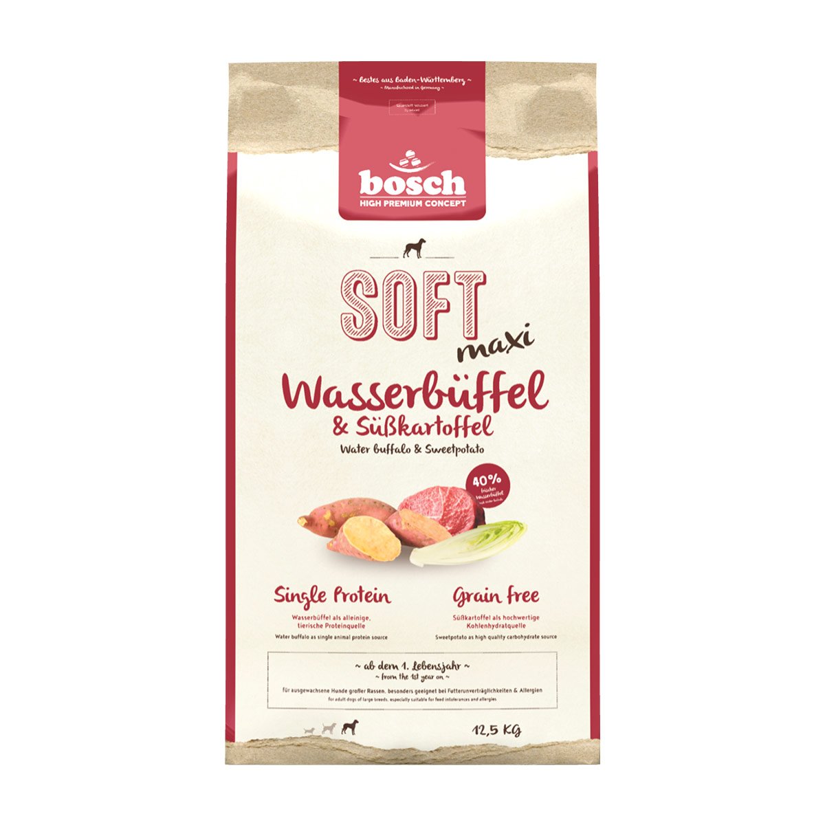 Bosch SOFT Maxi, Divoký buvol a batáty 2 × 12,5 kg