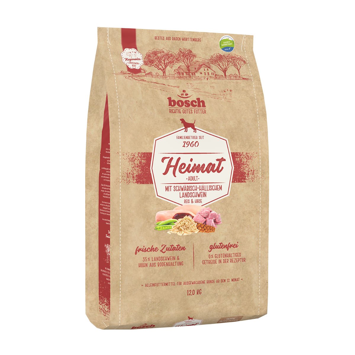 Bosch Heimat Adult S-H venkovské vepřové 2 × 12 kg
