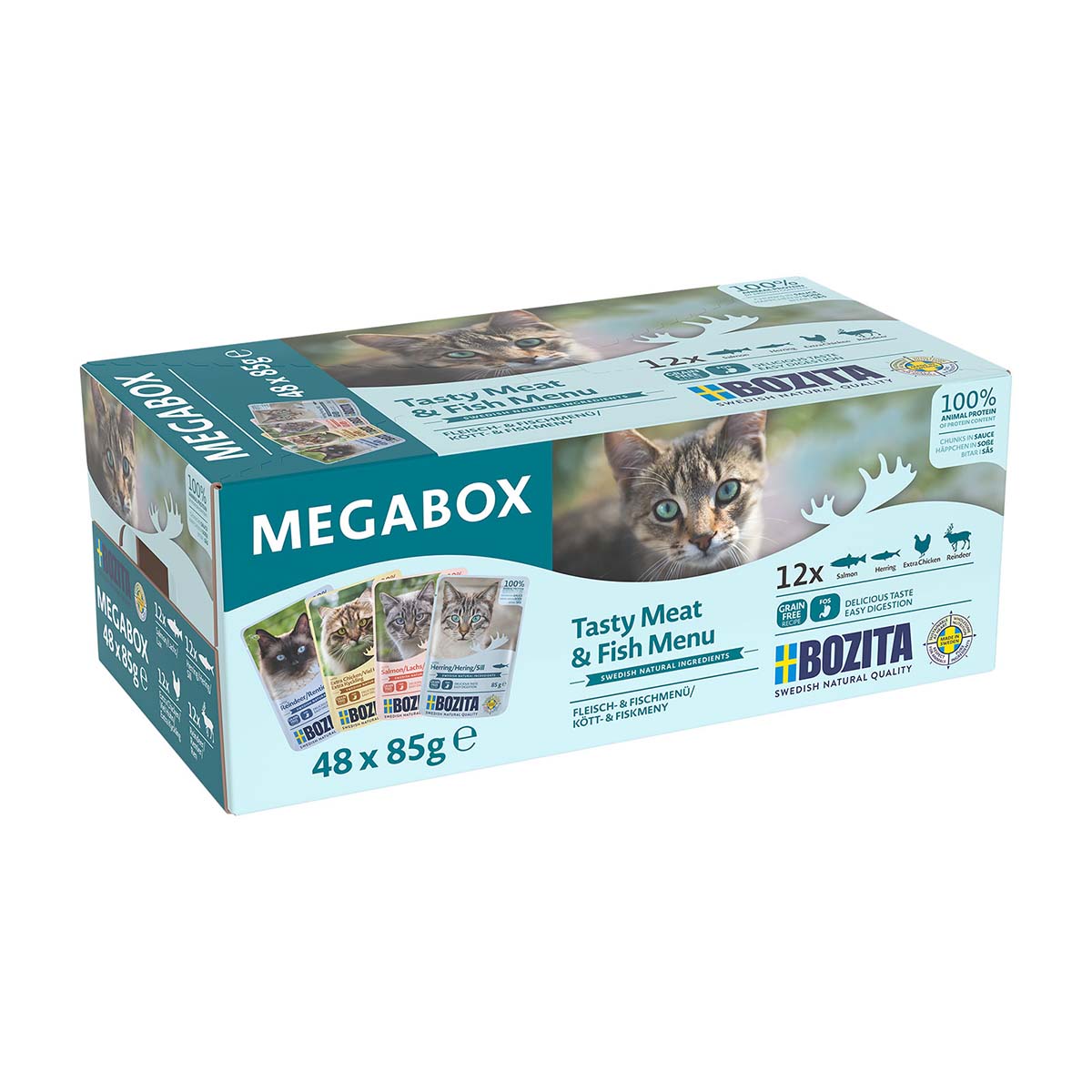 Bozita Katze Pouch Häppchen in Sauce Megabox 48x85g