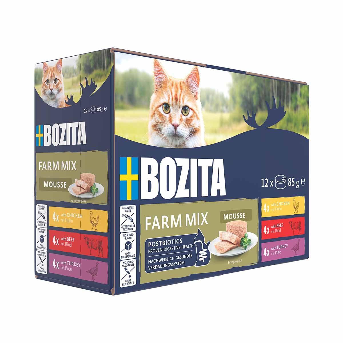 Bozita Mousse Mixed Farm 12x85g
