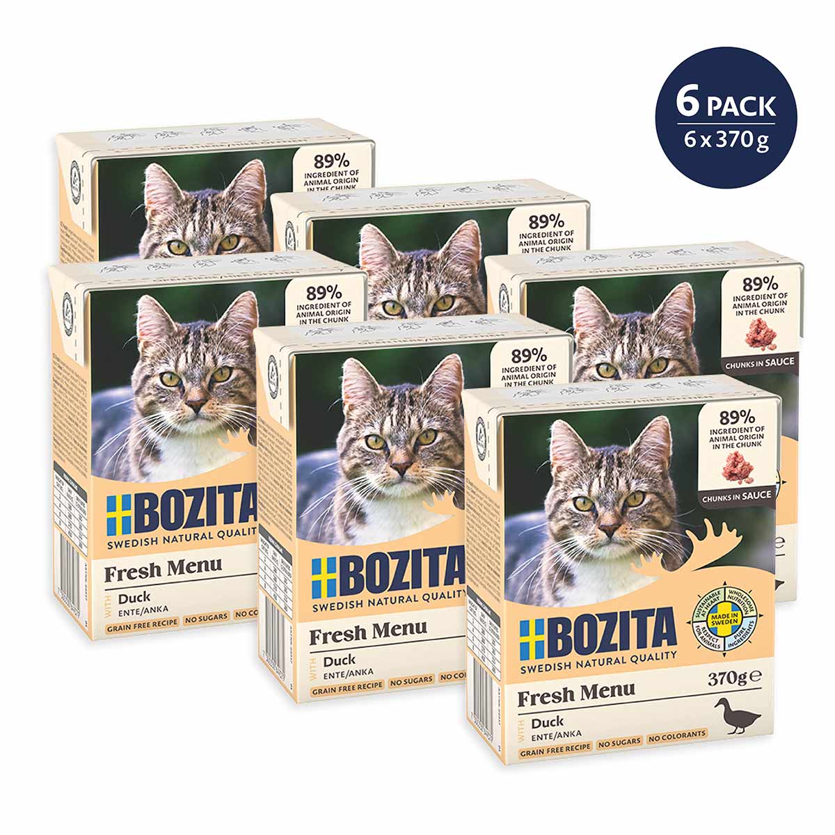 Bozita Häppchen in Sauce mit Ente