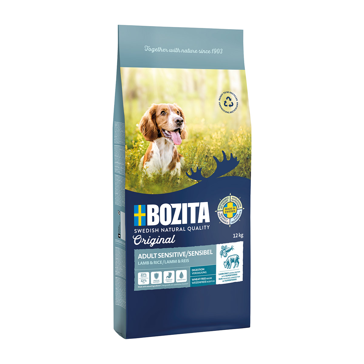 Levně Bozita Original Adult Sensitive Digestion s jehněčím masem 12 kg