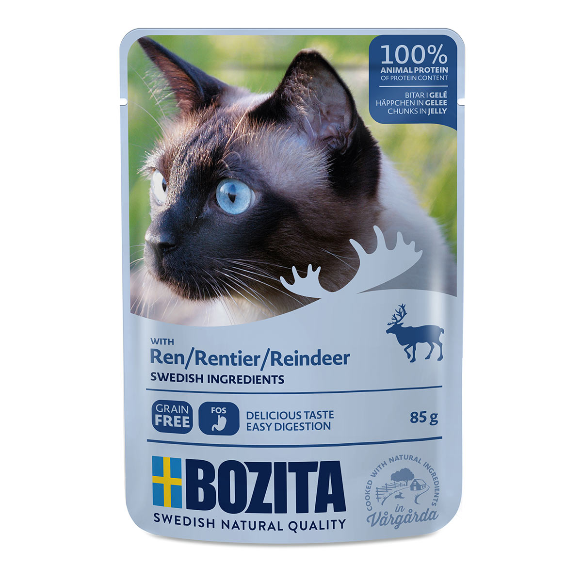 Bozita Pouch Häppchen in Gelee mit Rentier 12x85g Bozita Pouch Häppchen in Gelee mit Rentier 12x85g