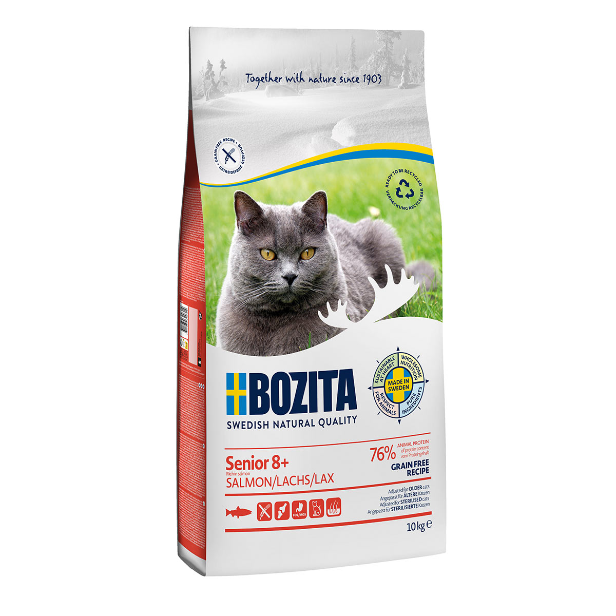 Levně Bozita Senior 8+ Grain free s lososem 10 kg