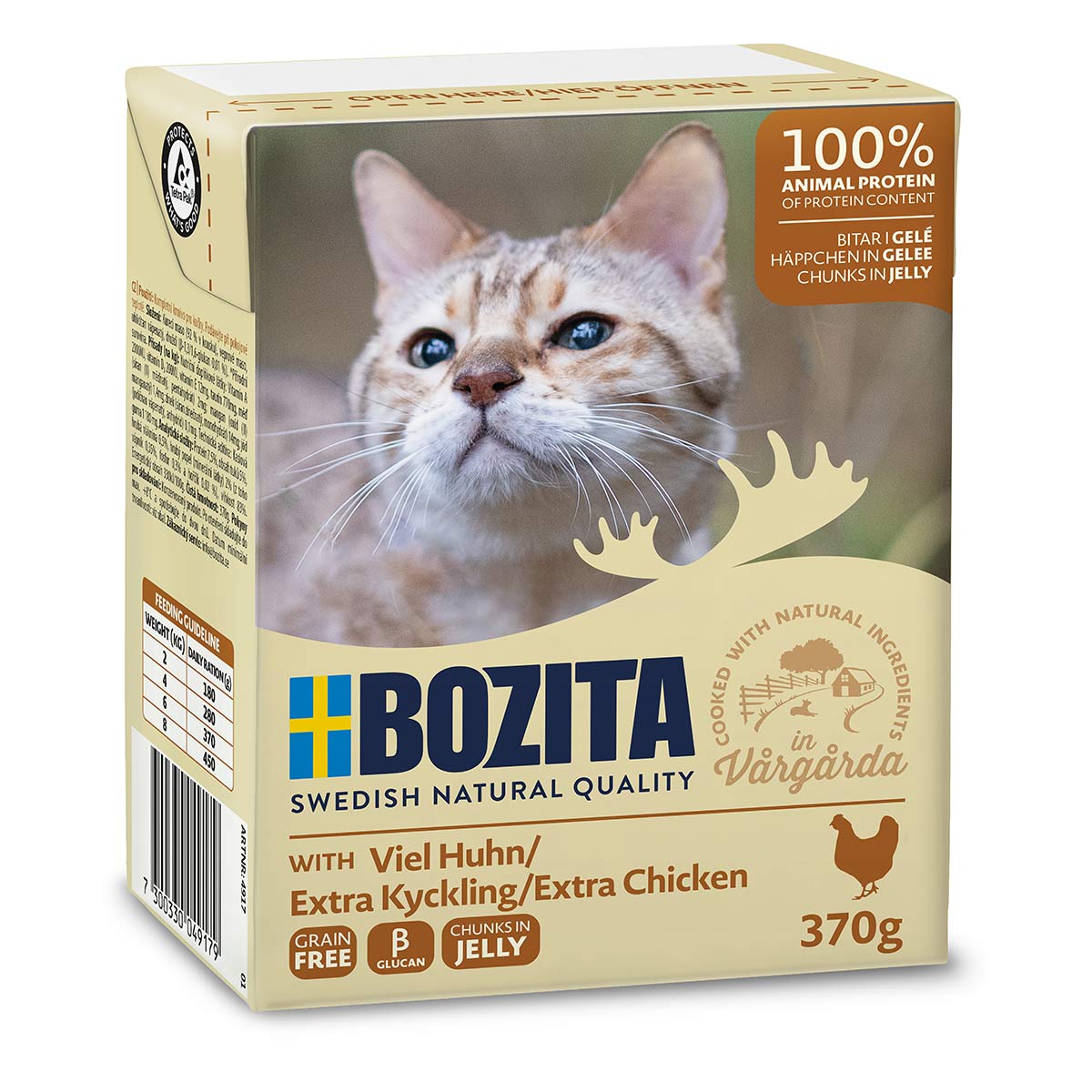 Bozita Tetra kousky v želé s vysokým podílem kuřecího masa 6 × 370 g: