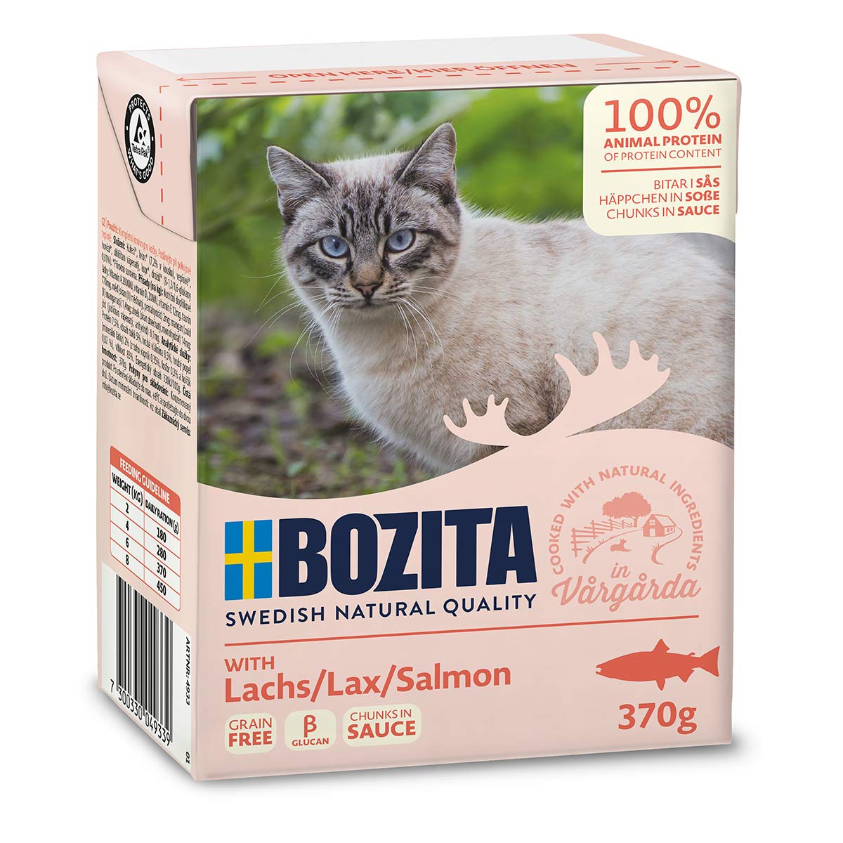 Bozita Tetra kousky v omáčce s lososem 6 × 370 g: