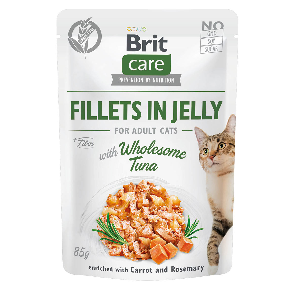 Brit Care Cat filety v želé s celým tuňákem 24 × 85 g