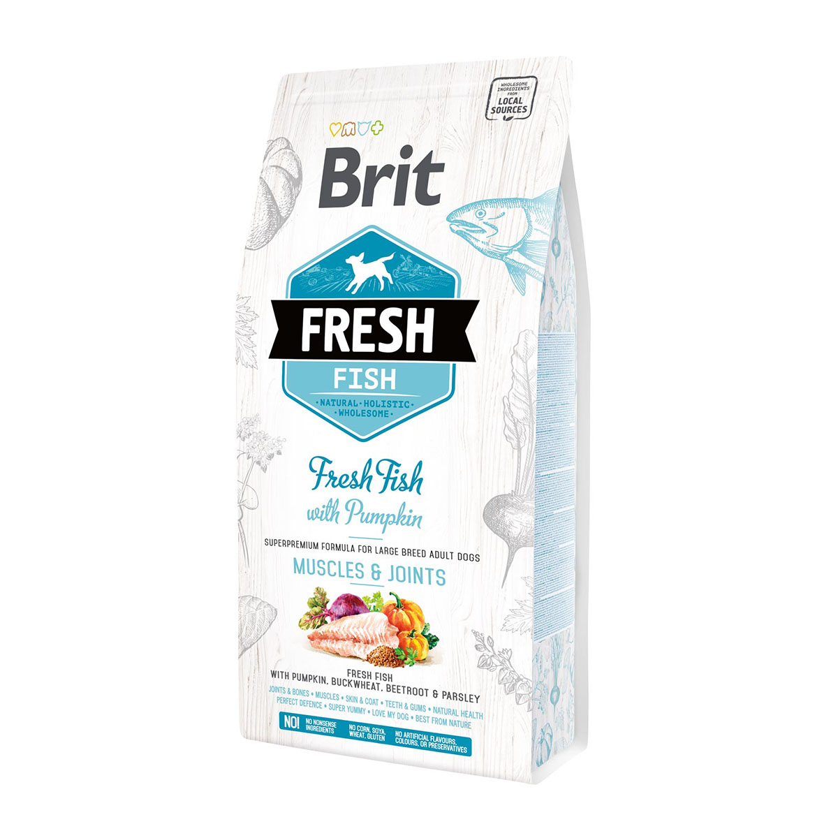 Levně Brit Fresh Dog – Adult Large Breed – Fish – Muscles & Joints 2,5 kg