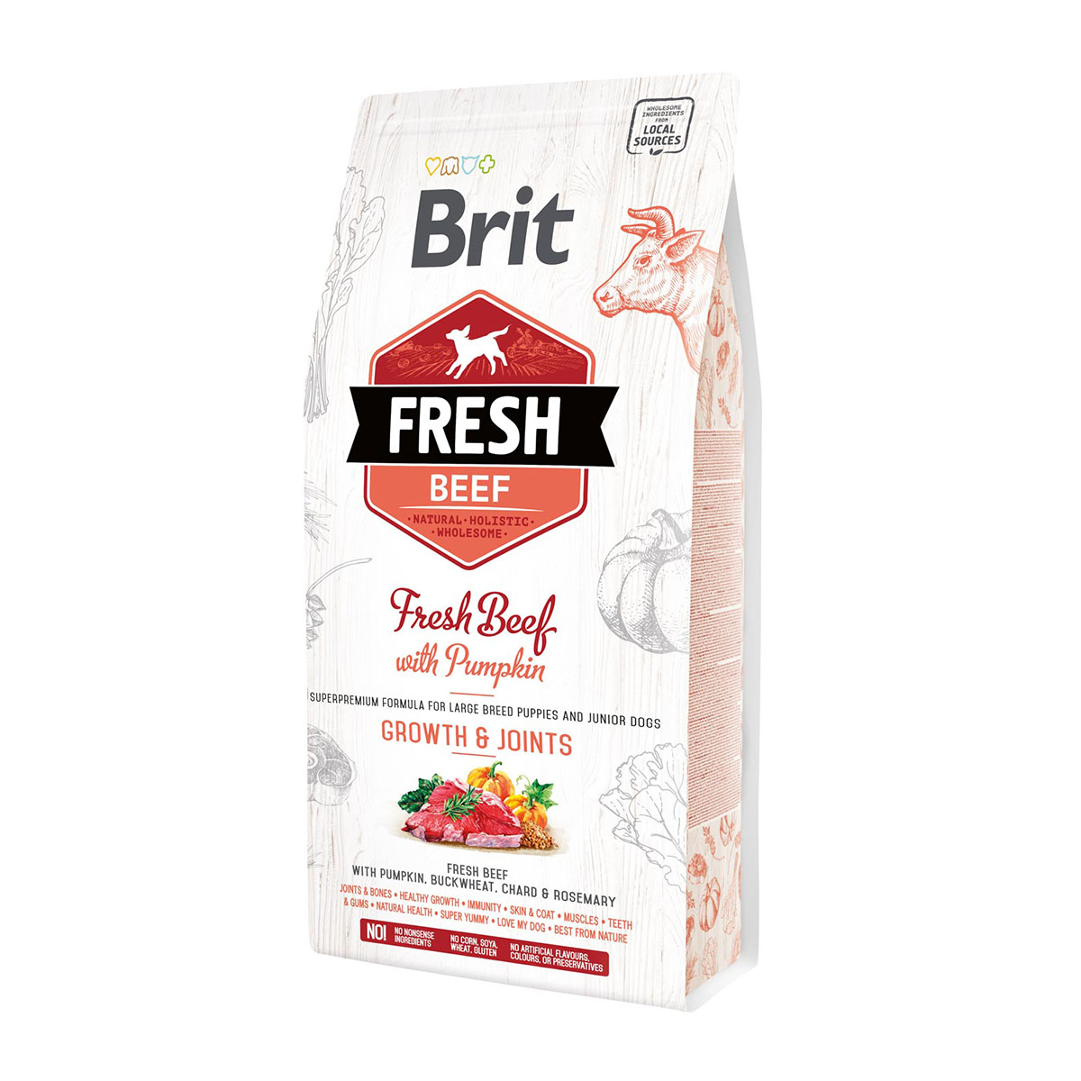 Brit Fresh Dog – Puppy & Junior Large Breed – Beef – Growth & Joints 2,5kg