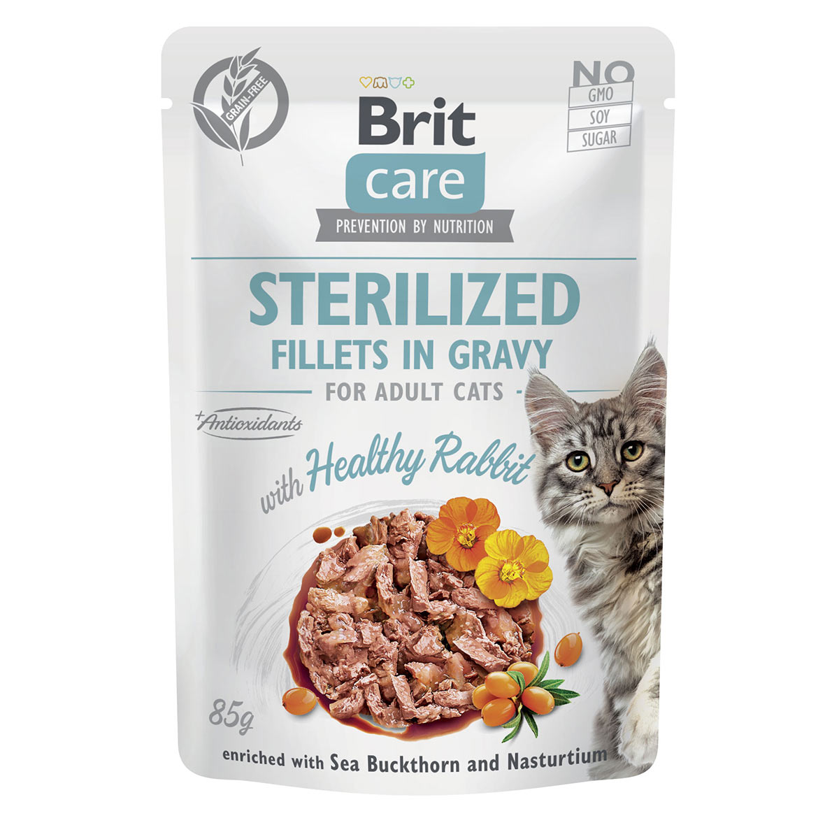 Brit Care Cat Fillets in Gravy with Rabbit Sterilized 12x85g