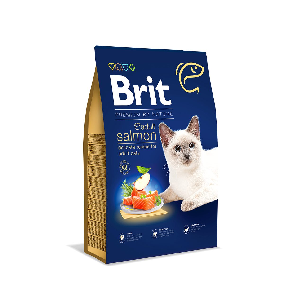 Levně Brit Premium by Nature Cat Adult losos 8 kg