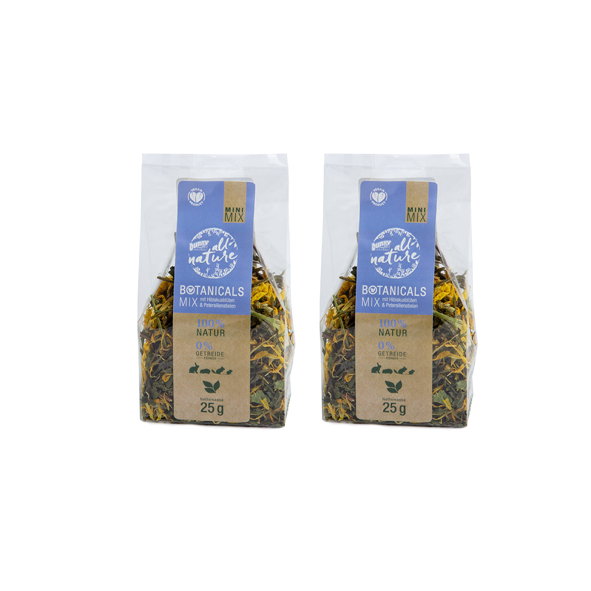 Bunny BOTANICALS MINI MIX – s květy ibišku a petrželovou natí 2× 25 g