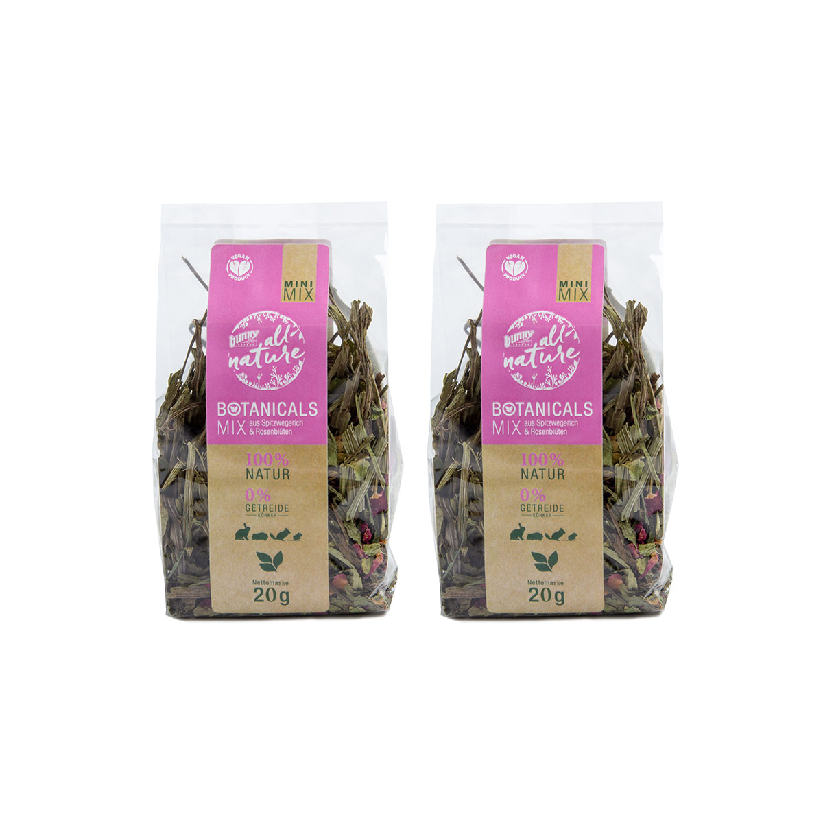 Bunny BOTANICALS MINI MIX – s jitrocelem kopinatým a květy růže 2 × 20 g
