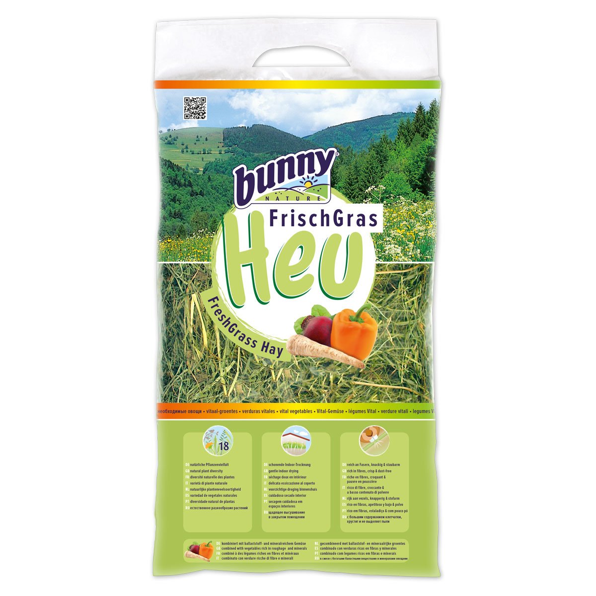 Levně Bunny FrischGras-Heu vitální zelenina 500 g