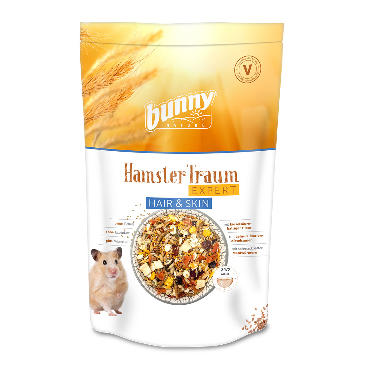 Levně Bunny HamsterTraum EXPERT Hair & Skin 3 × 500 g