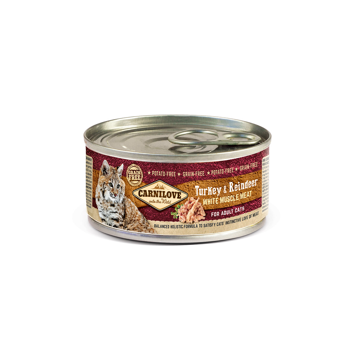 Levně Carnilove Cat – krocan a sobí maso pro dospělé kočky 12× 100 g