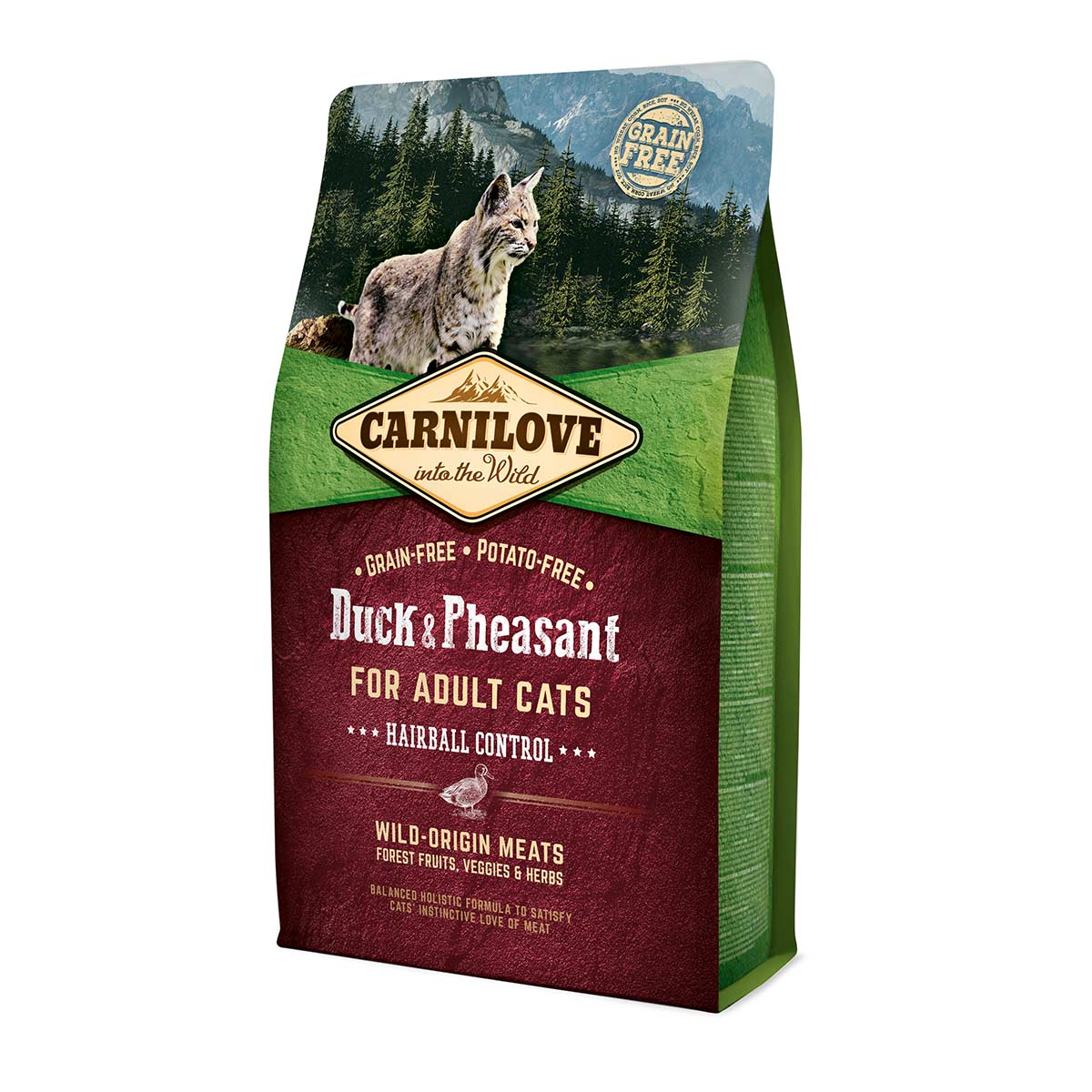 Levně Carnilove Cat Adult – Duck & Pheasant / Hairball Control. 2 kg