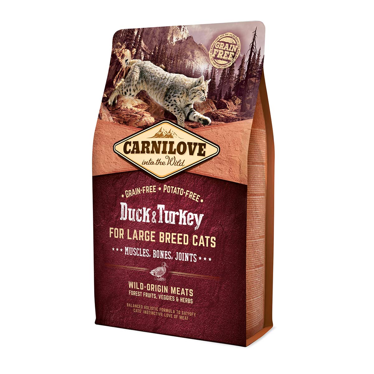 Levně Carnilove Cat Adult Large Breed – kachna a krocan 2 kg