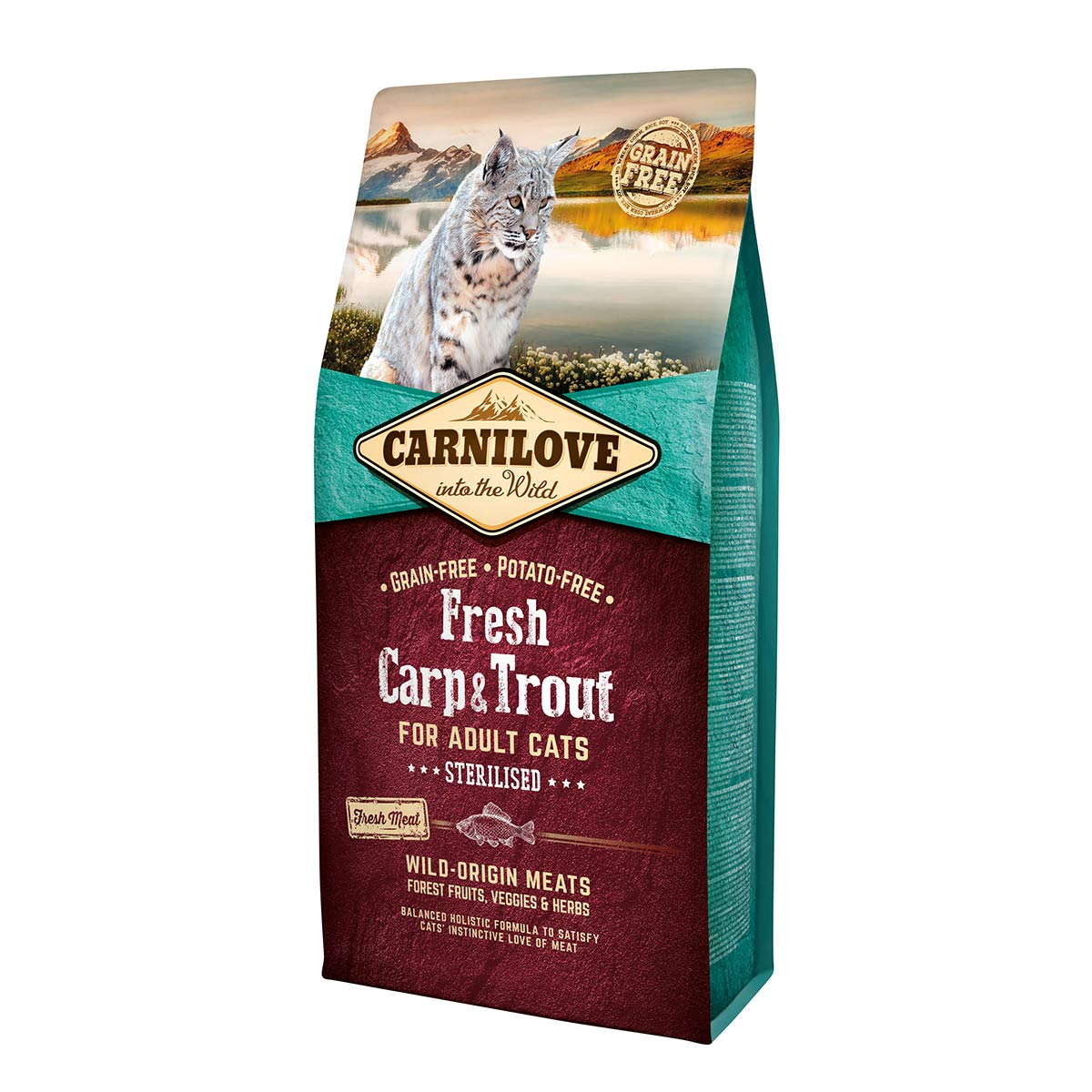 Levně Carnilove Cat Adult Fresh – kapr a pstruh / Sterilised 6 kg