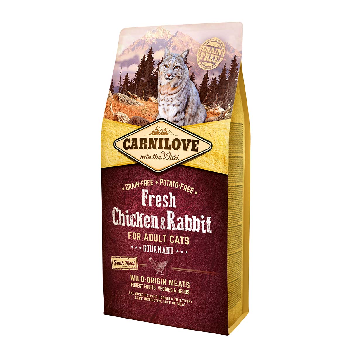 Levně Carnilove Cat Adult Fresh – kuře a králík / Gourmand 6 kg