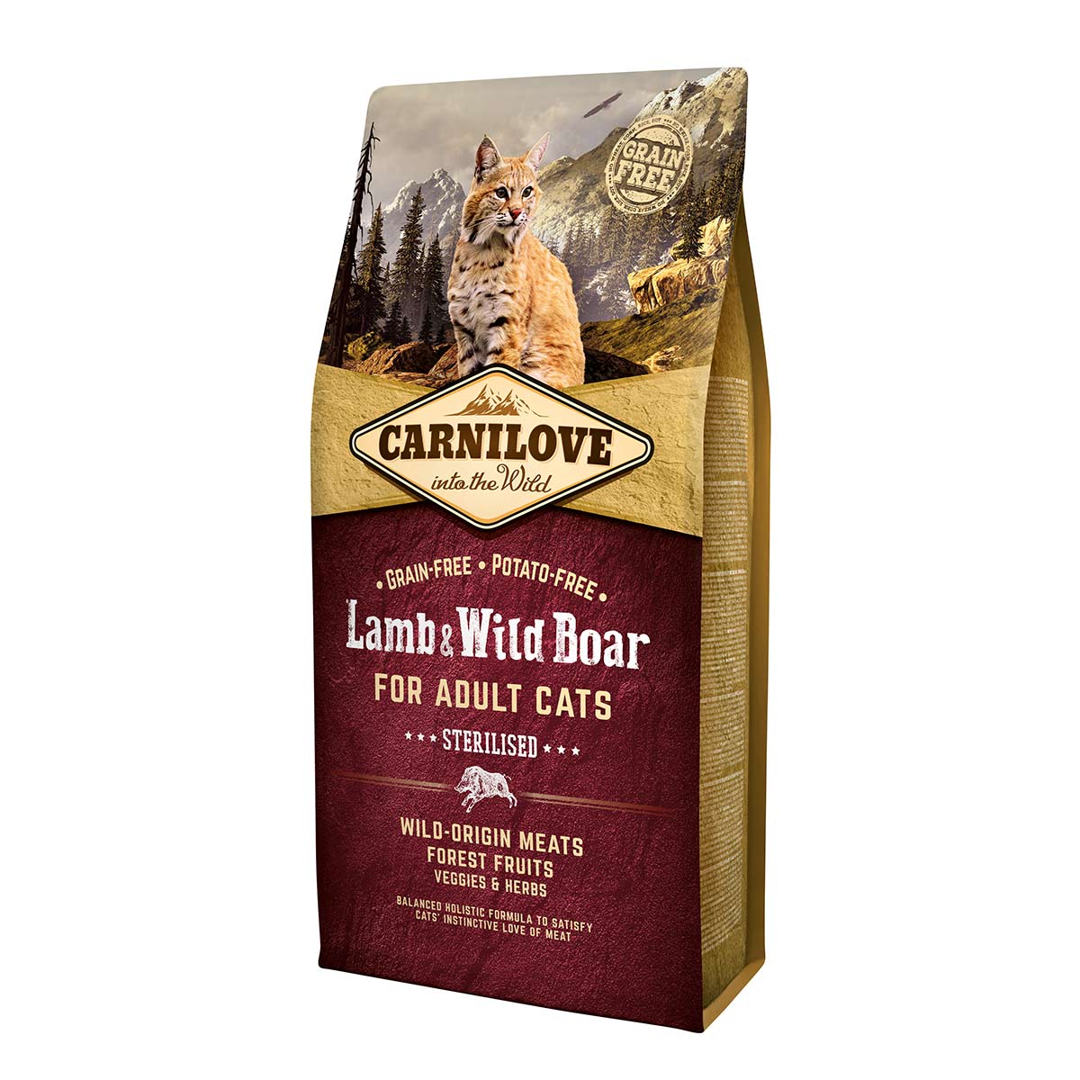 Carnilove Cat Adult – jehněčí a kančí maso / Sterilised 6 kg